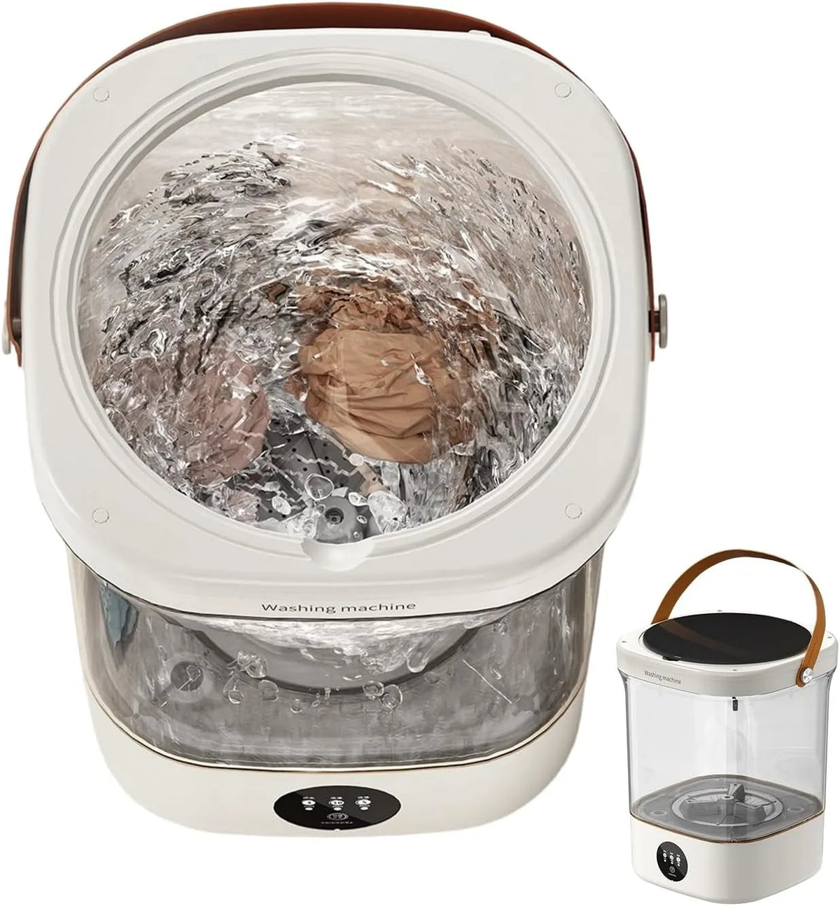 Wasmachine, 3 Standen, Mini 12L Onderbroekenwasser Met 3 Standen, wasprogramma's met elektronische bediening