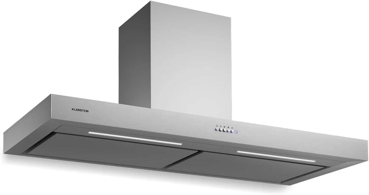 Klarstein afzuigkap, 546m3/h, 120cm, Limelight Wand B 120cm 546m3/h Zilver