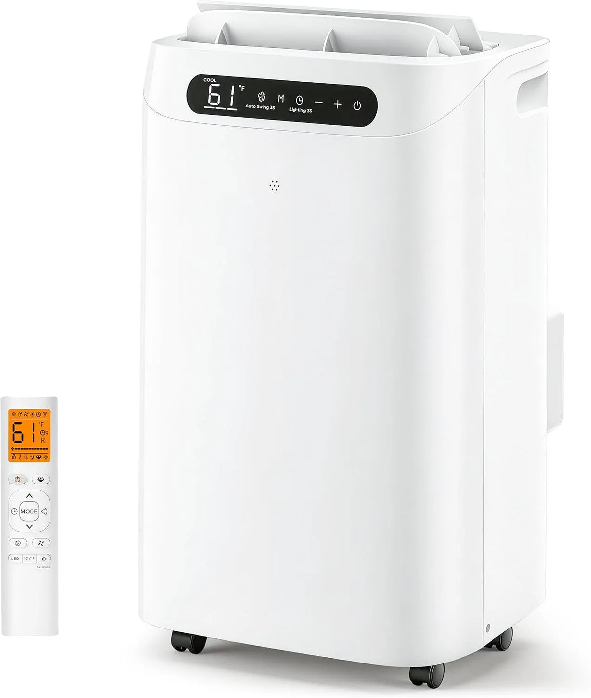 Ventilator, 14000 BTU, 200 m2, Draagbare airconditioning, draagbare AC-eenheid met afstandsbediening, slaapmodus en kits