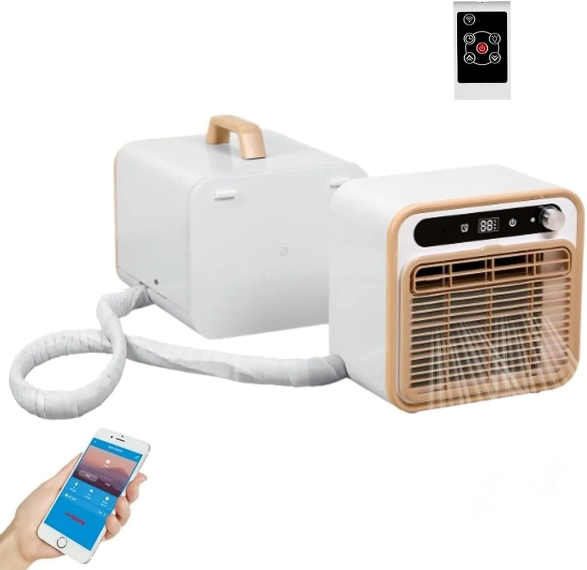 M3 3M airconditioner, wifi-bediening, Draagbare Split-, Slimme Koel Met WiFi En Afstandsbediening