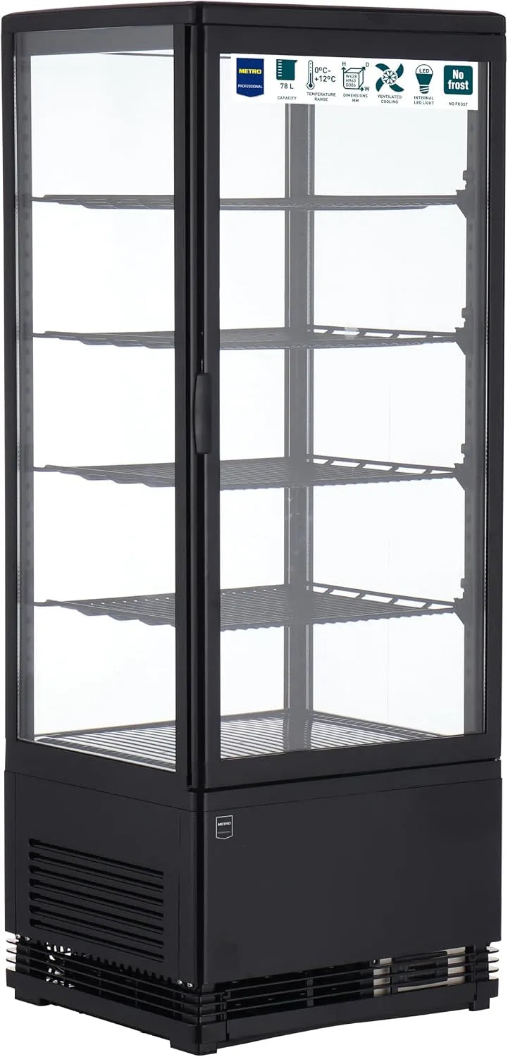GGC2098B, 111 cm, 42,8 x 38,6 x 111 cm, METRO PROFESSIONAL Gekoelde vitrine, glas/kunststof