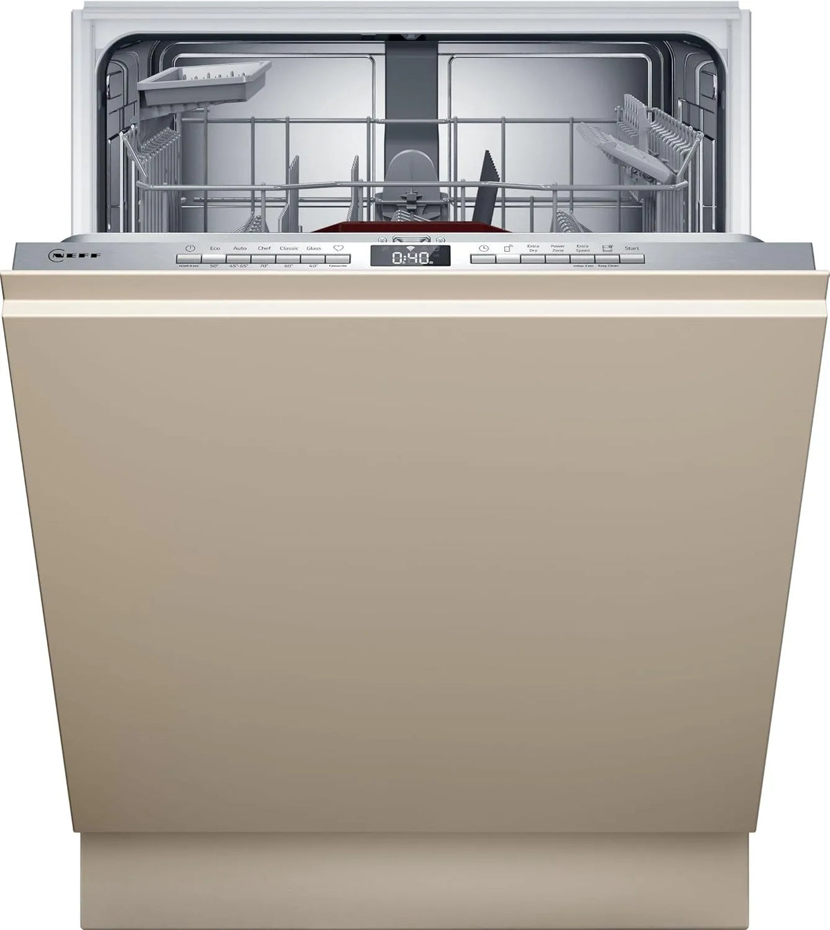 S255EAX16E N 50 vaatwasser, 60 cm, volledig integreerbaar, automatische programma's voor servies