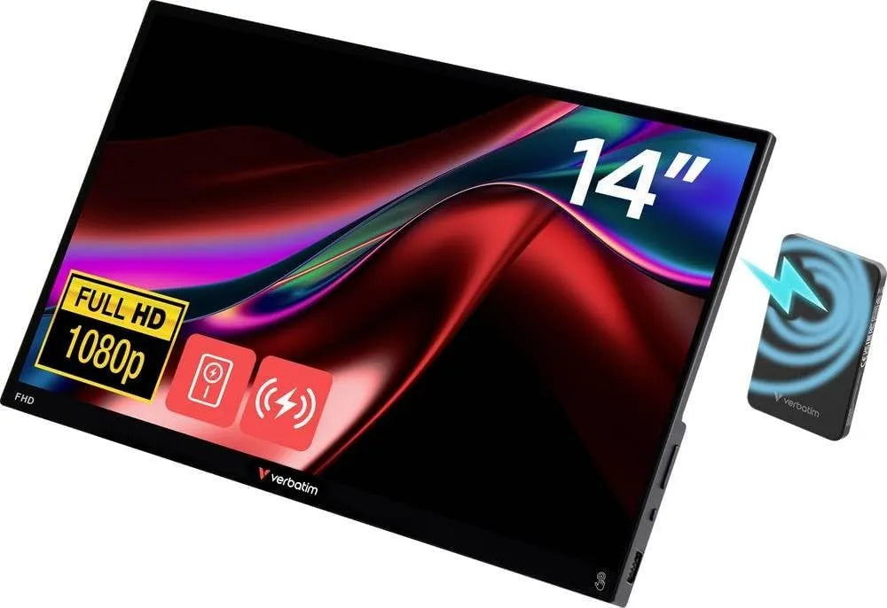 PMT-14 PS5 monitor, 5000mAh, 14 inch, Full HD, touchbediening, draagbare touchscreen- 14 inch van kunststof met powerbank 5000mAh