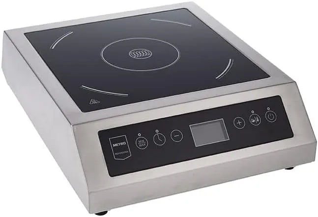 GIC3135 kookplaat, 3500 W, 12 cm, 34 x 44 x 12 cm, METRO Professional Induktionskochfeld, Edelstahl/Glaskeramik