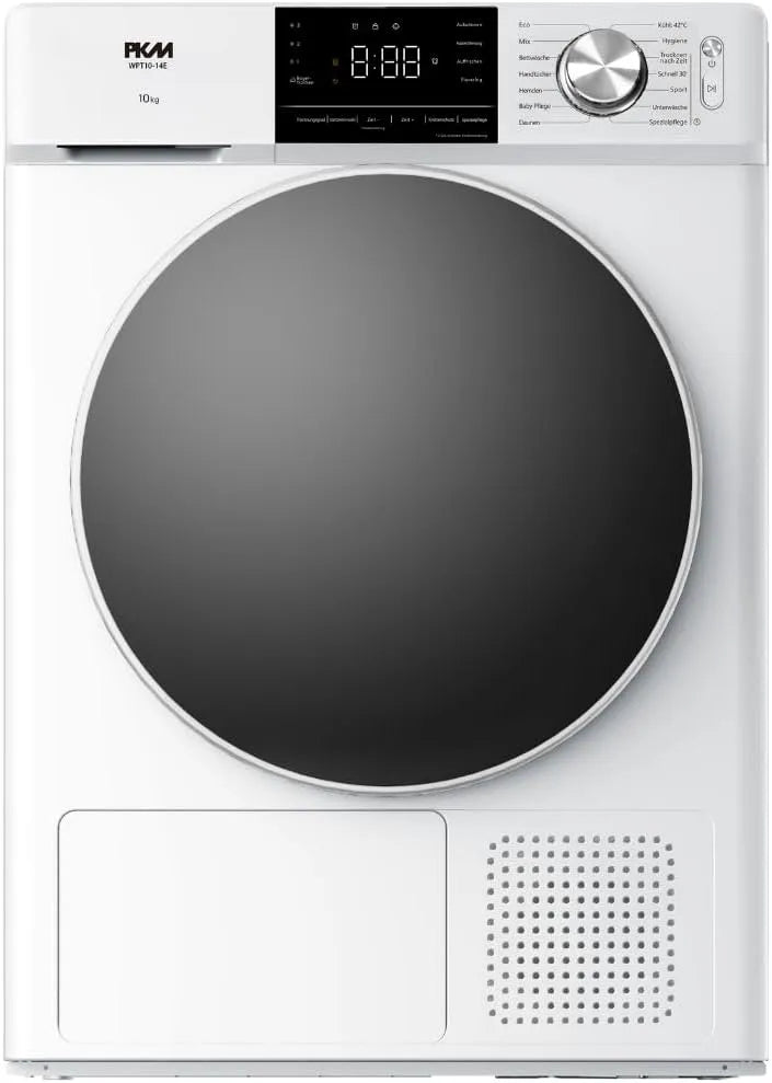 WPT10-14E warmtepomp, 10 kg, digitaal display, PKM droger, uitgestelde startfunctie