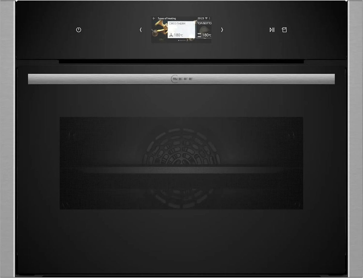 C24FS31N0 N 90 elektrische oven, 45 cm, 60 x 45 cm, roestvrijstalen behuizing, digitaal display, compacte stoomoven, geïntegreerde oven 60 x 45 cm