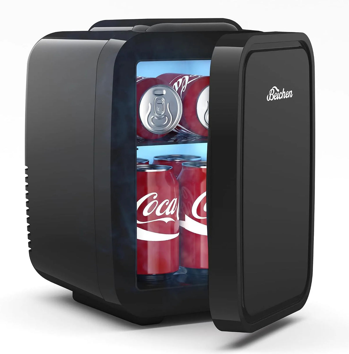 AC/12 minikoelkast, 220 V, BEICHEN Mini-koelkast 4 l/6 blikjes, met 220 V V USB voor auto/thuis