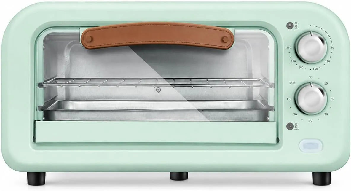 Elektrische oven, Compacte, multifunctionele bakoven met instelbare temperatuurregeling voor thuisgebruik, capaciteit van 12 liter