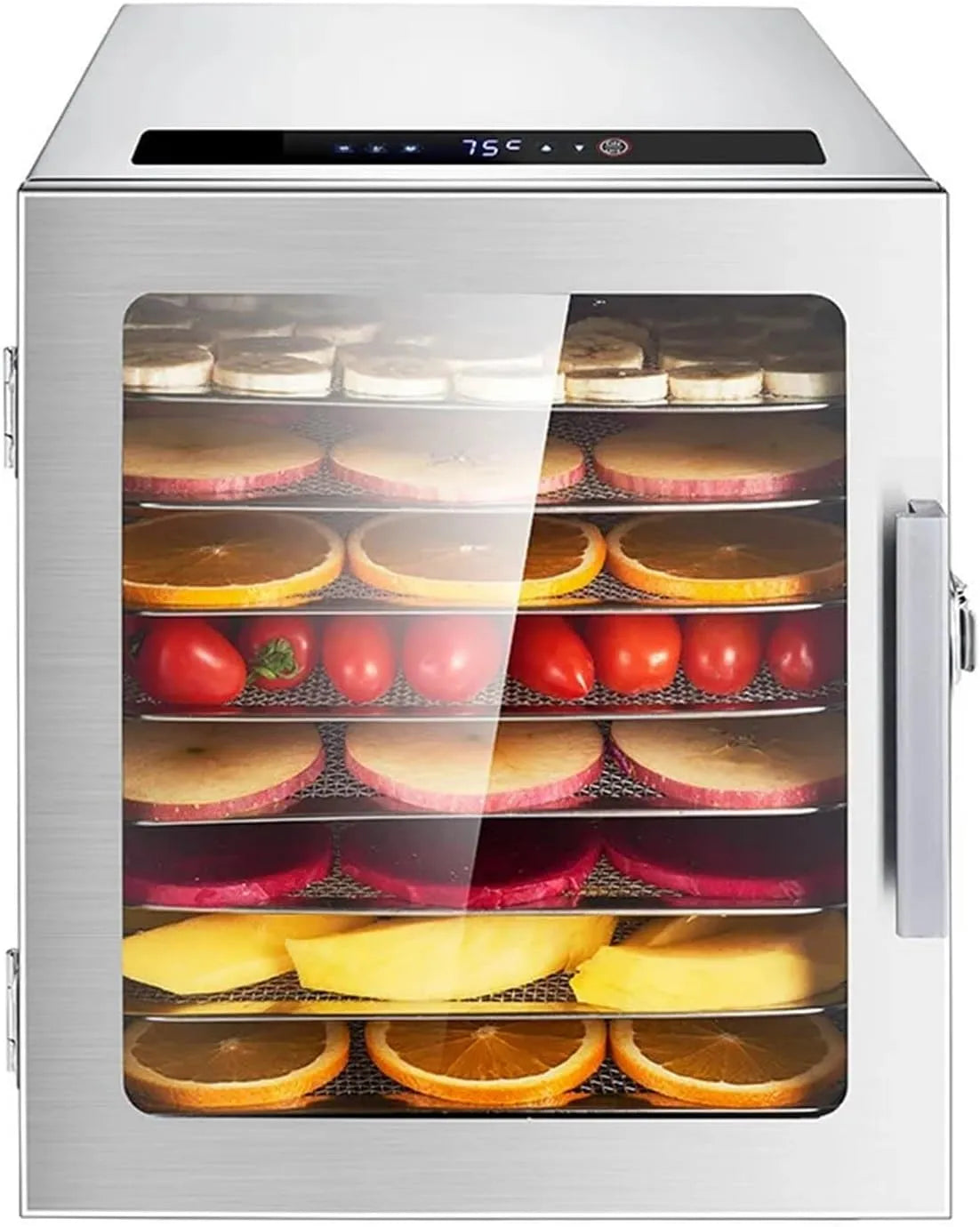 Voedseldroger, 8-laags Droger Fruitmachine, voor het drogen van fruit, vlees, kruiden en snacks