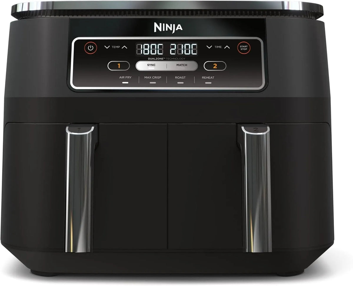 Ninja AF200EU airfryer, 7,6 L, dubbele kooklade, Foodi Dual Zone Digital, Zwart