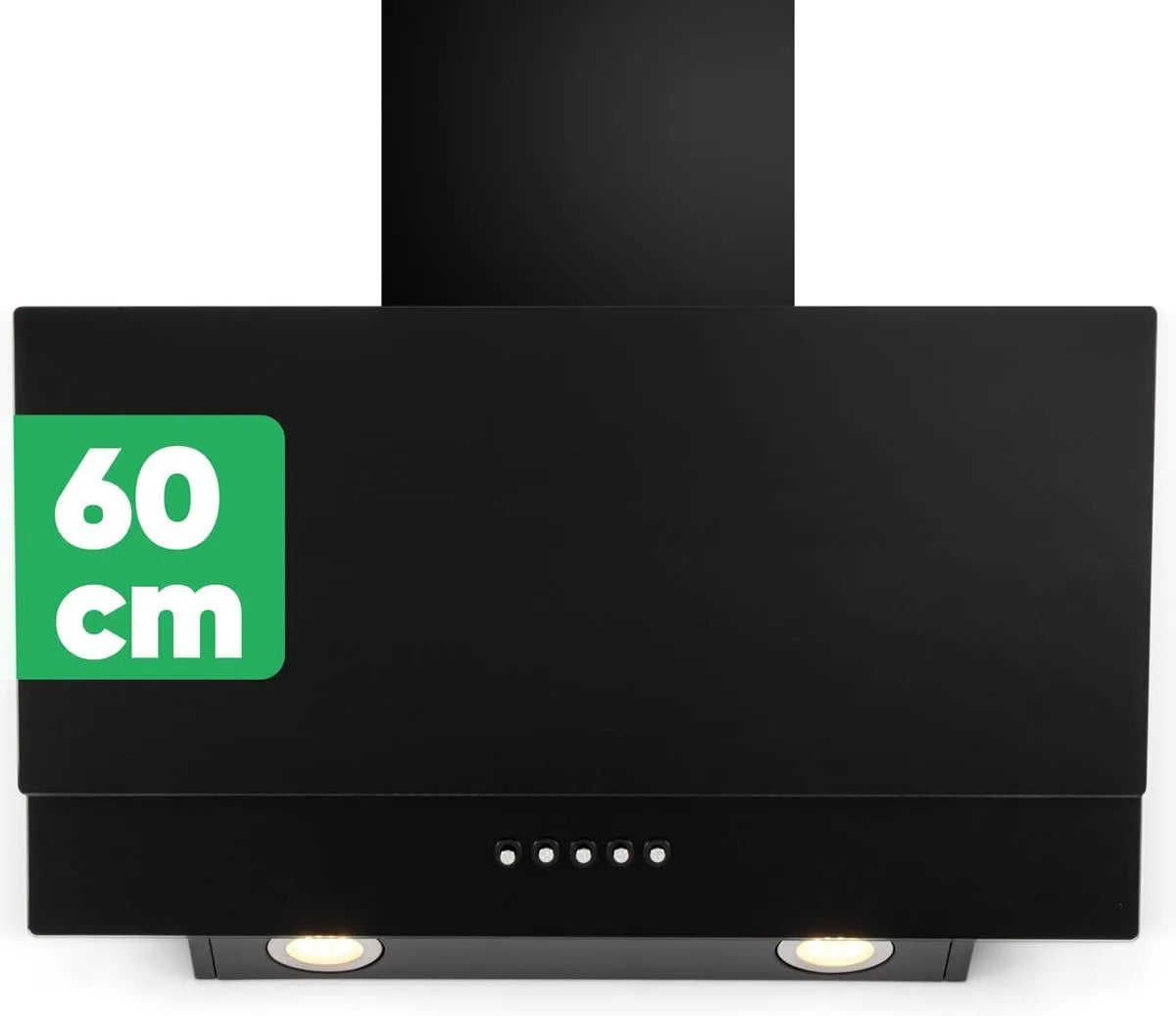 Bomann DU7607-G afzuigkap, schuine zwarte met LED-verlichting -Noir