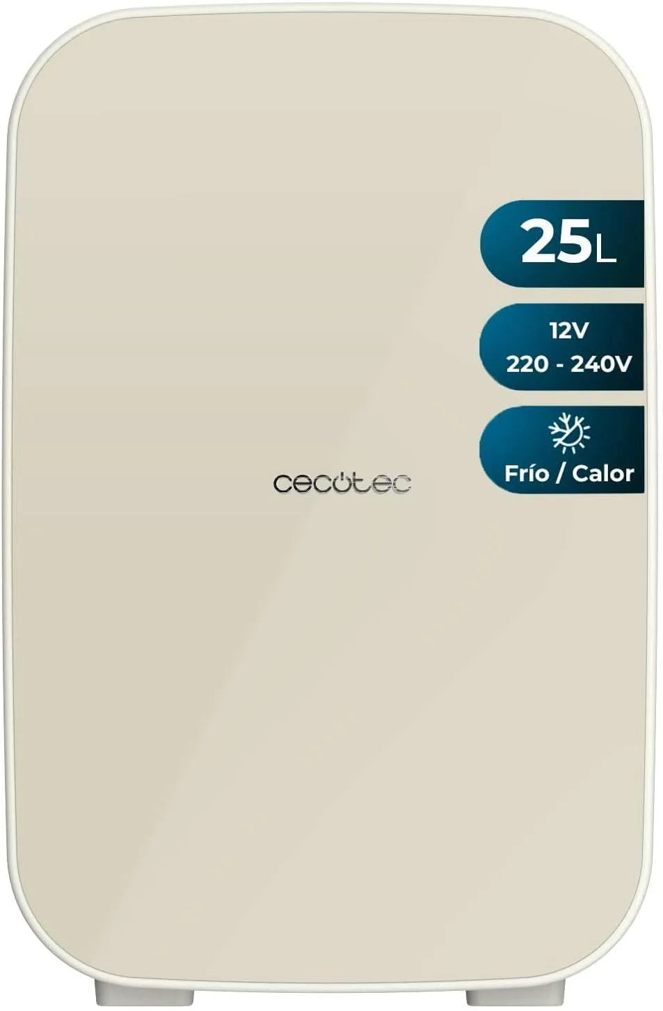 Cecotec minikoelkast, 220 V, Bolero MiniColing MiniColing Mini-koelkast, Bahamas beige, geschikt voor auto's en caravans, koel- en warmfunctie