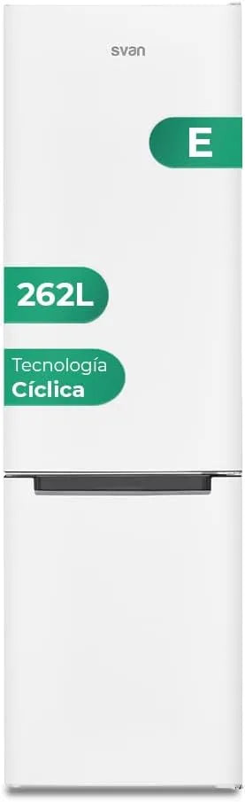 SC185502E koelkast, omkeerbare deur, Svan met 2 deuren, inhoud 262 liter, Multi AirFlow, energie-efficiëntieklasse E