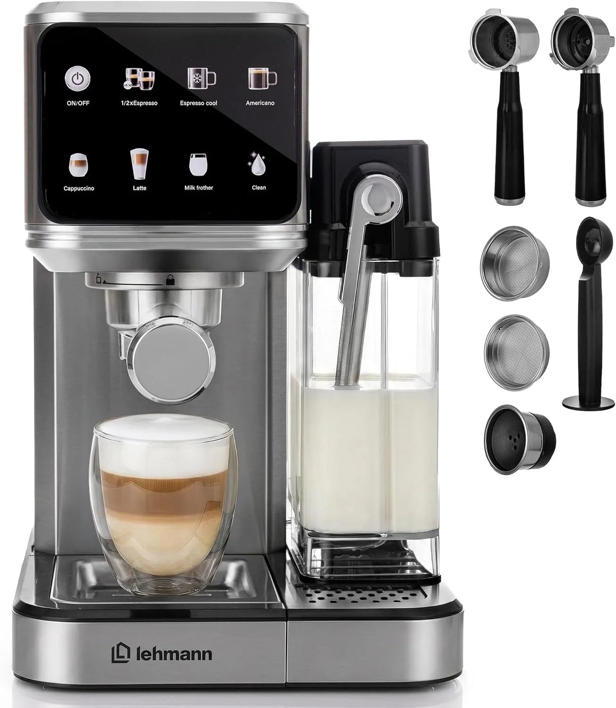 Espressomachine, 20 Bar, LEHMANN Antonelli 20 Bar met Melksysteem