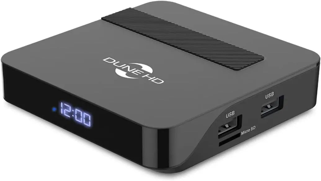 AV1 HDR10, wifi-bediening, Bluetooth-connectiviteit, digitaal display, Dune HD 4K Plus Android Box, Media Player, Optical S/PDIF