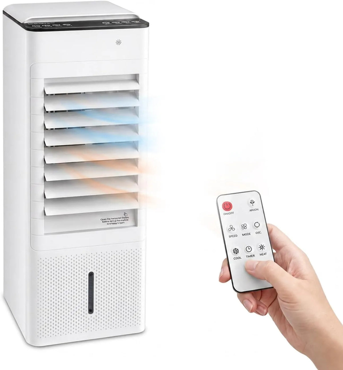 Luchtontvochtiger, 2000 W, 80 m2, 33 cm, 61 x 32 x 33 cm, Draagbare airconditioning 3-in-1 80/2000 W: verwarming en koeling, eenvoudig te verplaatsen