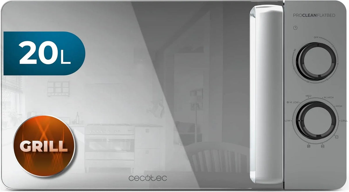 Cecotec magnetron, 700 W, Proclean 3160 flatbed. Mirror, opwarmen en ontdooien met vermogensstanden