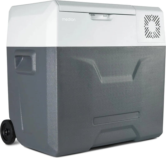 MD13112 compressorkoelbox, digitaal display, MEDION mobiele koelbox met compressor, 47 liter opslagcapaciteit, 230V 12V 24V autoadapter, camping