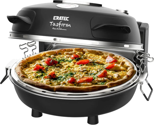 PM-27 pizzaoven, elektrische, 30cm natuurvuursteen, incl. pizzaslede en pizzasnijder, 400 graden Celsius