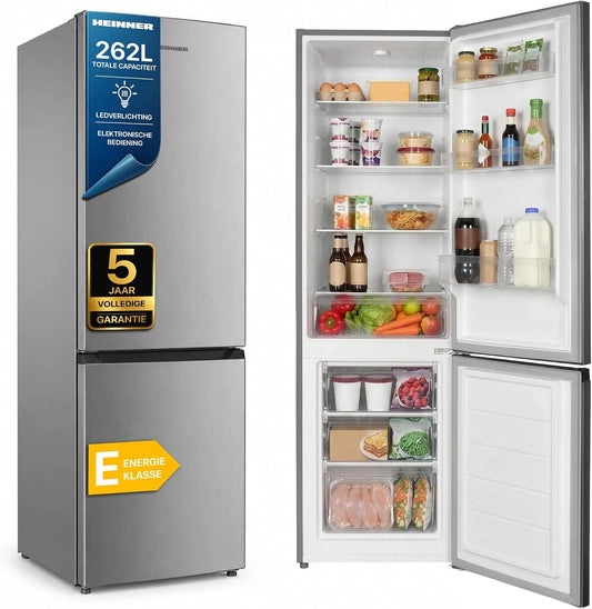 HC-HM262XE koel-vriescombinatie, 262 L, omkeerbare deur, ++ 262 L Vrijstaande, Elektronische Thermostaat, Verwisselbare Deuren