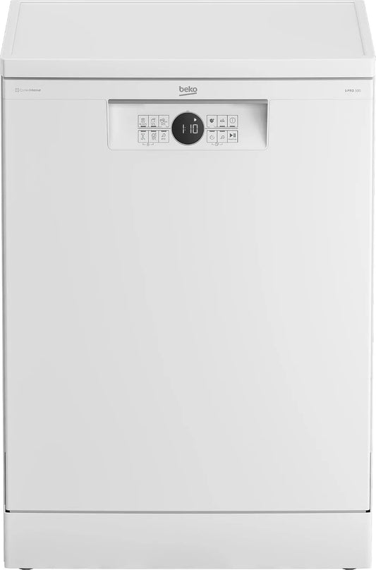 Beko BDFN26441WC vaatwasser, 60 cm, voor 14 couverts, Quick&Clean, innovatief spuitsysteem met drie sproeiarmen
