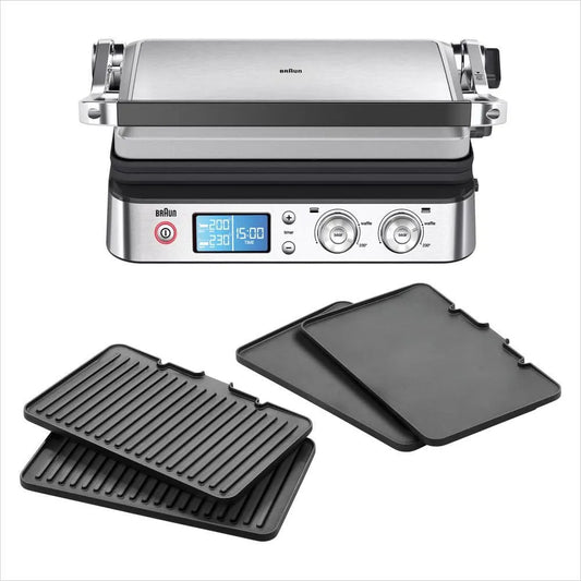 Braun CG9043 elektrische oven, 2000 W, MultiGrill 9, groot grilloppervlak, plancha & grill, elektrische grill indoor