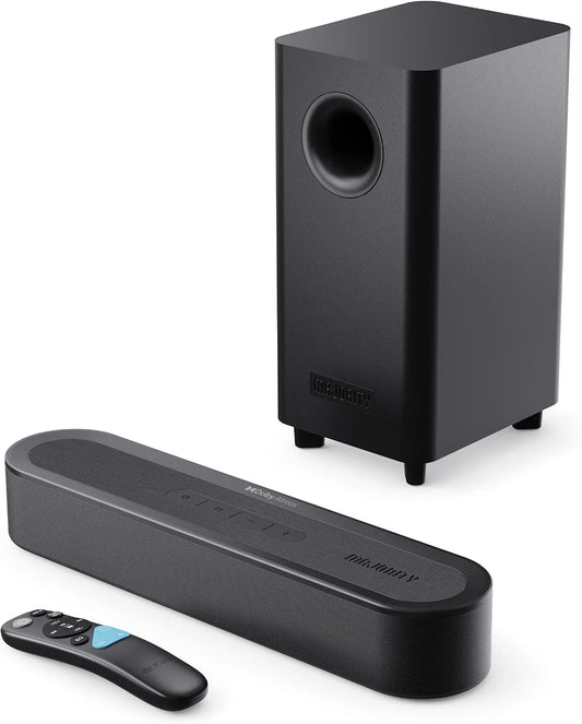 Soundbar, Bluetooth-connectiviteit, MAJORITY Bowfell Axis Atmos voor TV, 200W Dolby Atmos, 2.1 Soundsysteem met Subwoofer