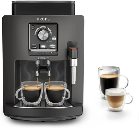 Krups EA508B volautomatische koffiemachine, automatische werking, Harmony, automatisch schoonmaken, 2 kopjes tegelijk