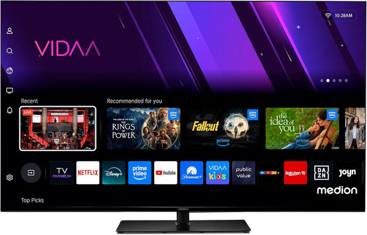 MEDION 138 MD 855300 Smart TV, 138,8 cm, 55 inch, Bluetooth-connectiviteit, Dolby Vision HDR, VIDAA Store, Prime Video