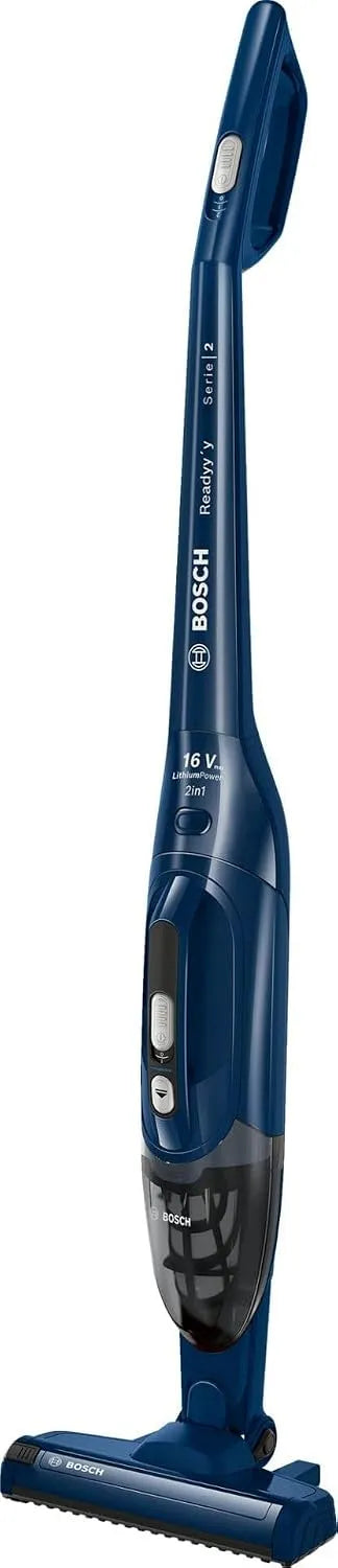 Bosch BBHF216 handstofzuiger, Serie 2 Ready'y, oplaadbare elektrische bezem, borstel voor alle soorten vloeren, wasbaar filter, inbegrepen