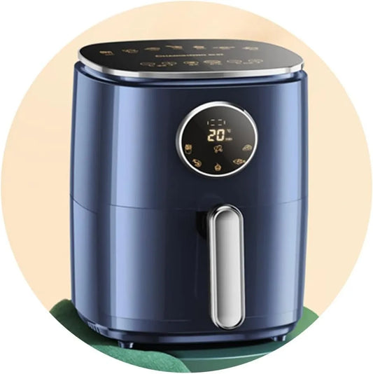 Airfryer, 6,0 l, automatische werking, Home Multifunctionele elektrische friteuse Automatische Slimme elektrische oven, kleur: blauw