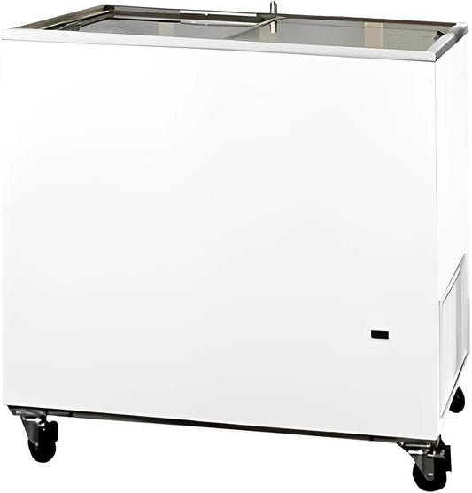 Vriezer, 296 l, 892 mm, 1009 x 629 x 892 mm, MBH Professionele horizontale met glazen deur, voor gastronomie, industriële, gemaakt in Europa