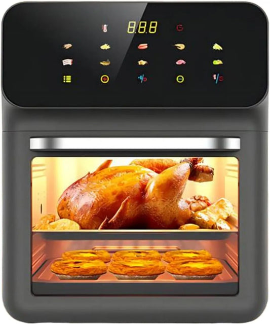 Airfryer, Aanrechtoven Combinatie 2 Roosters, heteluchtcirculatie met kookprogramma's