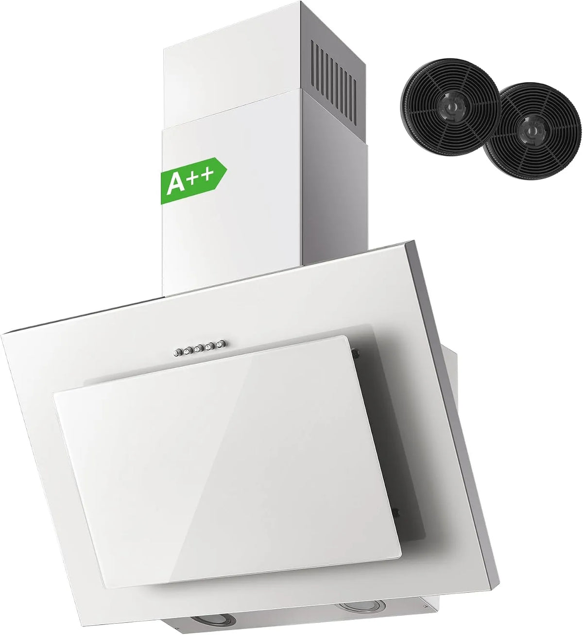 Afzuigkap, 350 m3/h, 60 cm, stille werking, TopStrong 60 cm recirculatie/afvoer met 350 m3/h sterk zuigvermogen, stille kopvrije 60 cm met LED