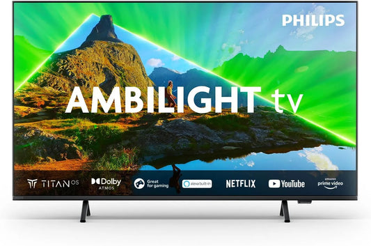 Philips 50PUS8309 Smart TV, 50 inch, Ambilight 4K LED, 50 inch-scherm met Pixel Precise Ultra HD, Titan OS-platform en Dolby Atmos Sound